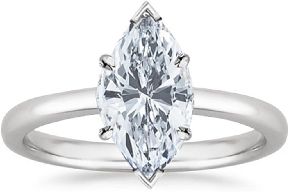 Houston Diamond District 1 to 5 Carat LAB GROWN Solitaire IGI CERTIFIED Diamond Engagement Ring (E-F Color VS2-SI1 Clarity)