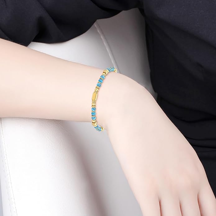 Beaded Bracelets for Women - Silver and Gold Boho Bracelets, Trendy Jewelry Gifts for Lover, Mom, Friends