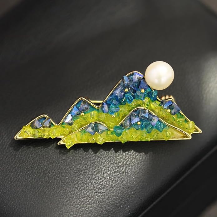 Soumimi Rhinestone Brooch Pin Crystal Brooches for Women Lapel Pin Dress Accessories Birthday Christmas Gift for Wife Mom
