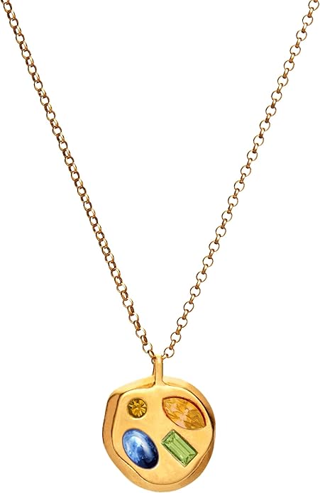 Birthdate 14k Gold Necklace for Women - 16-20in Adjustable 14 Karat Gold Chain with Lobster Clasp - Cadenas de Oro 14k Puro Para Mujer, Ladies Jewelry Birthstone