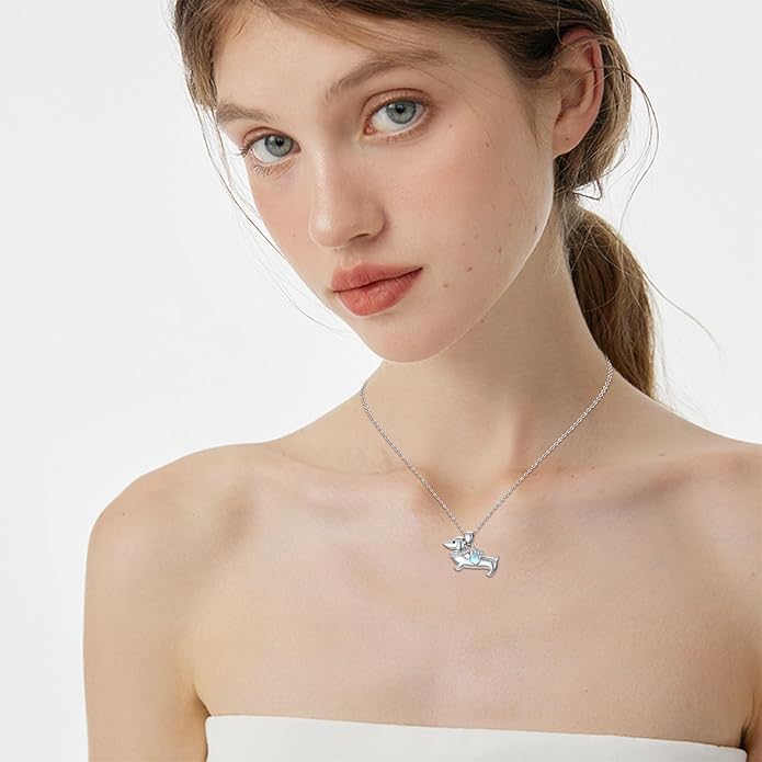 Dog Cat Necklace Pendant 925 Sterling Silver Pet Jewelry Gifts for Women