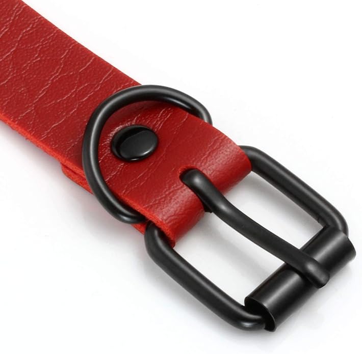 MILAKOO PU Leather Punk Choker Necklaces Circle/Heart Charm Adjustable Collar Necklace for Women