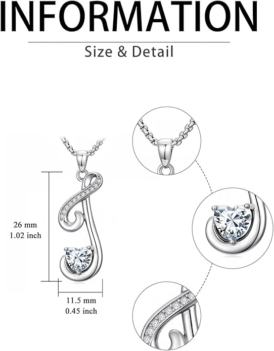 Christmas Gifts for Women Alphabet A to Z Initial Birthstone Pendant Necklaces for Women - 18k White Gold Plated Personalized Name Jewelry Valentine Mothers Day Birthday Gifts for Women Her Girlfriend