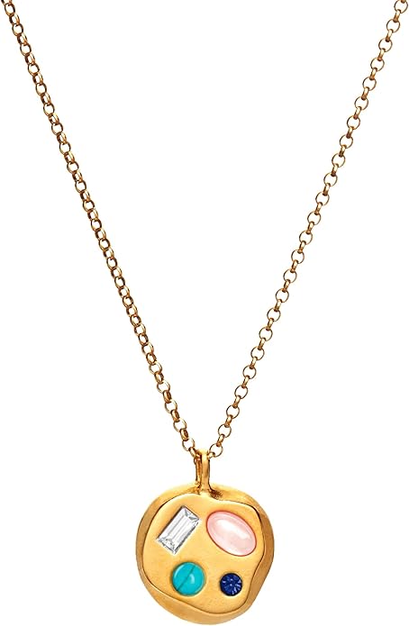 Birthdate 14k Gold Necklace for Women - 16-20in Adjustable 14 Karat Gold Chain with Lobster Clasp - Cadenas de Oro 14k Puro Para Mujer, Ladies Jewelry Birthstone