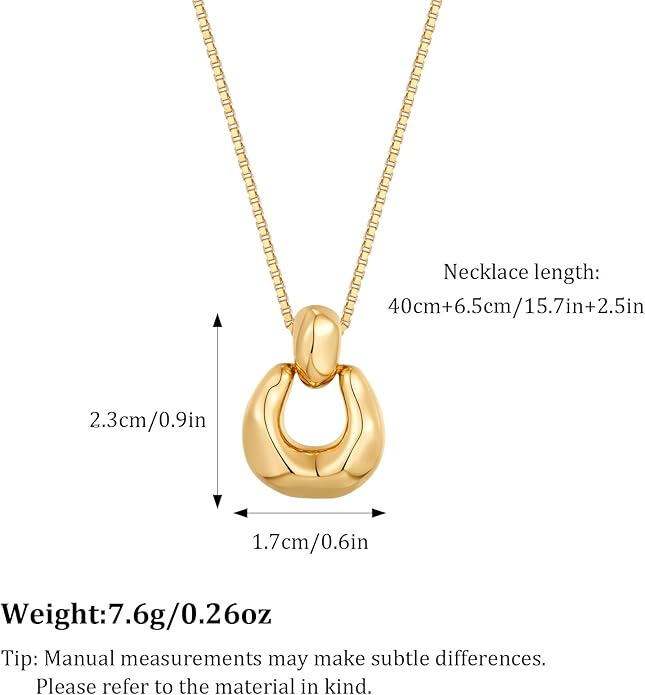 Pendant Necklace for Women Statement Gold Silver Necklace Trendy Jewelry for Women