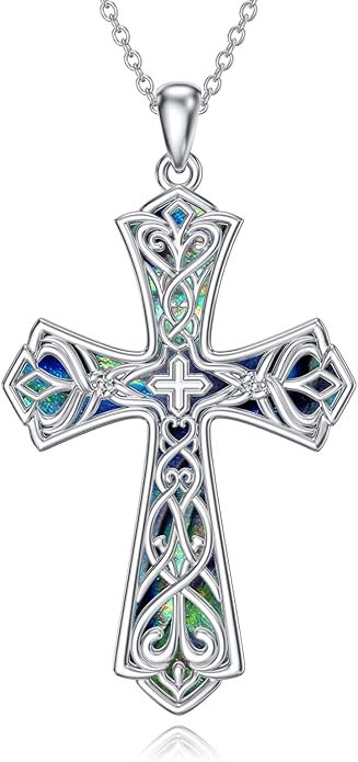 Seiyang 925 Sterling Silver Mustard Seed/Cross/Star of David/Triquetra Trinity Knot/Celtic/Claddagh Necklace Christian/Irish Jewelry Gifts for Women Mom Her