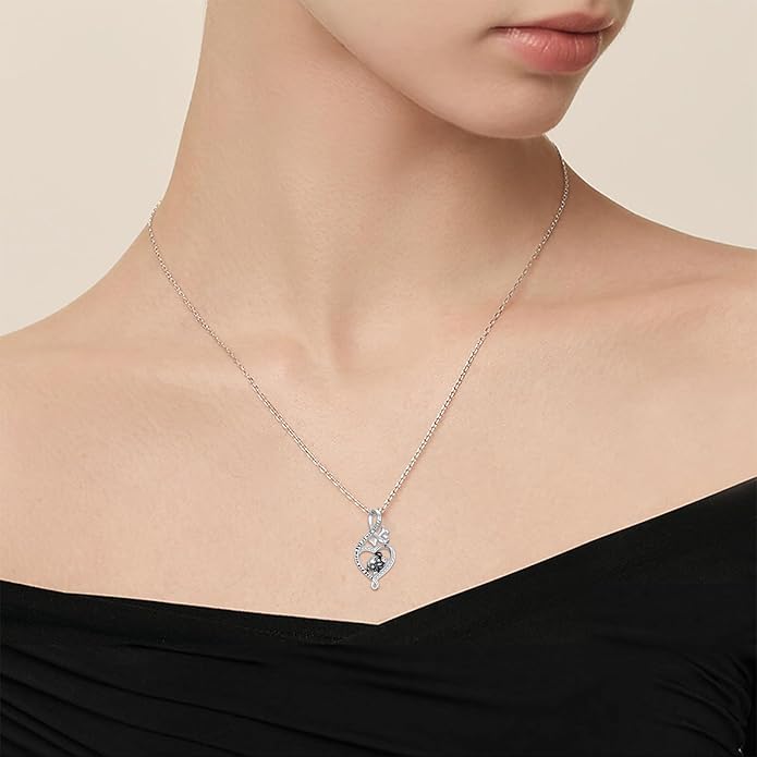 Dog Cat Necklace Pendant 925 Sterling Silver Pet Jewelry Gifts for Women