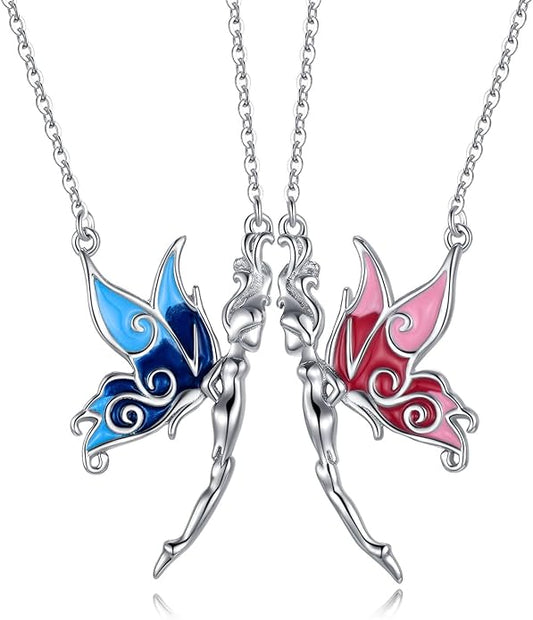 OHAYOO Dragon Phoenix Matching Necklace for Couples 925 Sterling Silver Yin Yang Pendant Necklaces for Couples Jewelry for Him and Her