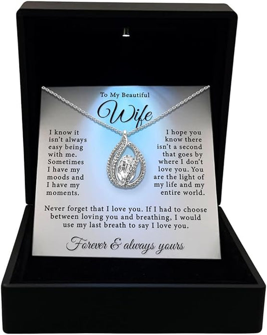 TRYNDI To My Wife Necklace from Husband - Soulmate, Girlfriend, Fiance Gift for Anniversary, Birthday, Christmas, Valentine's Day, Mother's Day - Romantic Wife Christmas Gift ideas
