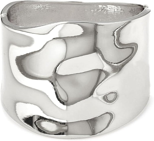 Bangle Bracelets for Women | 14K Gold Plated Trendy Wide Bracelets | Hinged Arm Cuff Bangles Chunky Bracelet for Women