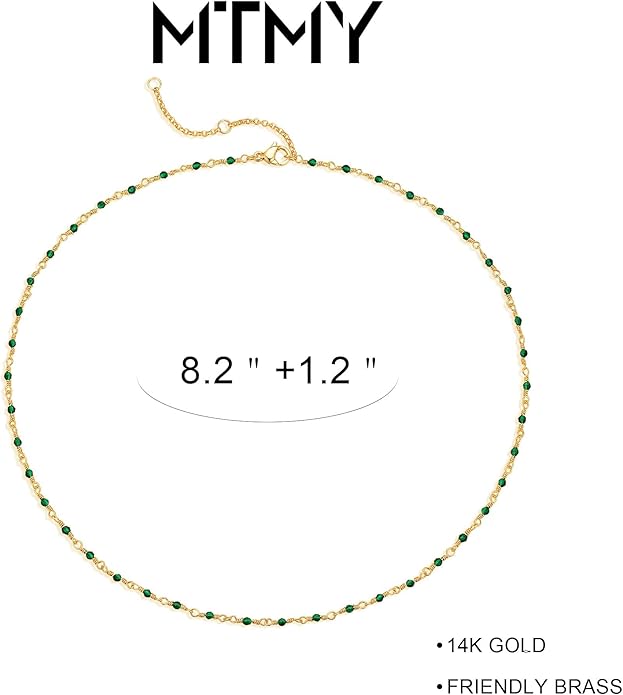 MTMY Gold Anklets for Women 14K Gold Plated Tiny Bead Anklet Colorful Tassel Foot Chain Dainty Adjustable Cute Summer Beach Boho Anklets Jewelry Gift
