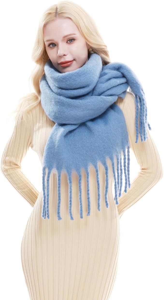 RIIQIICHY Chunky Scarf for Women Winter Warm Thick Scarves Oversized Blanket Scarf