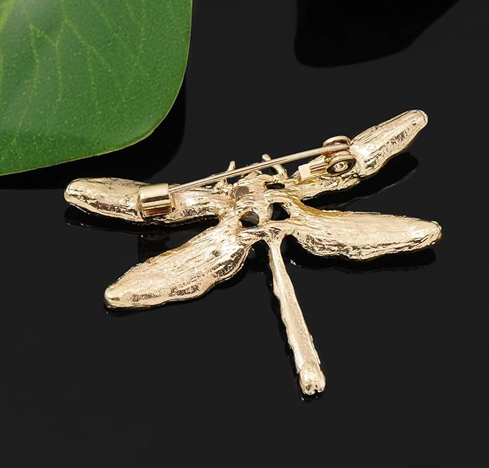Gleamart Dragonfly Brooch Pin Acrylic Fly Insect Breastpin for Women Clothing Corsage
