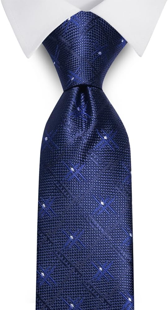 joy alice Ties Set Men Mixed Color Necktie Handkerchief Cufflinks Brooch 3.15 Formal