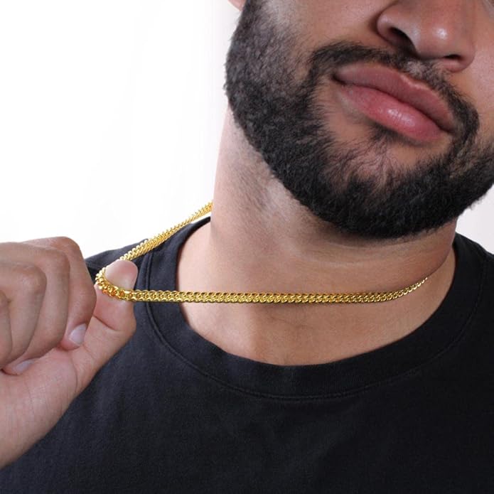 FG Family Gift Mall To My Son From Mom, Son Gifts From Mom and Dad, Mother and Son Necklace, Birthday Gift For My Son Graduation Christmas Cuban Link Chain Necklace Present