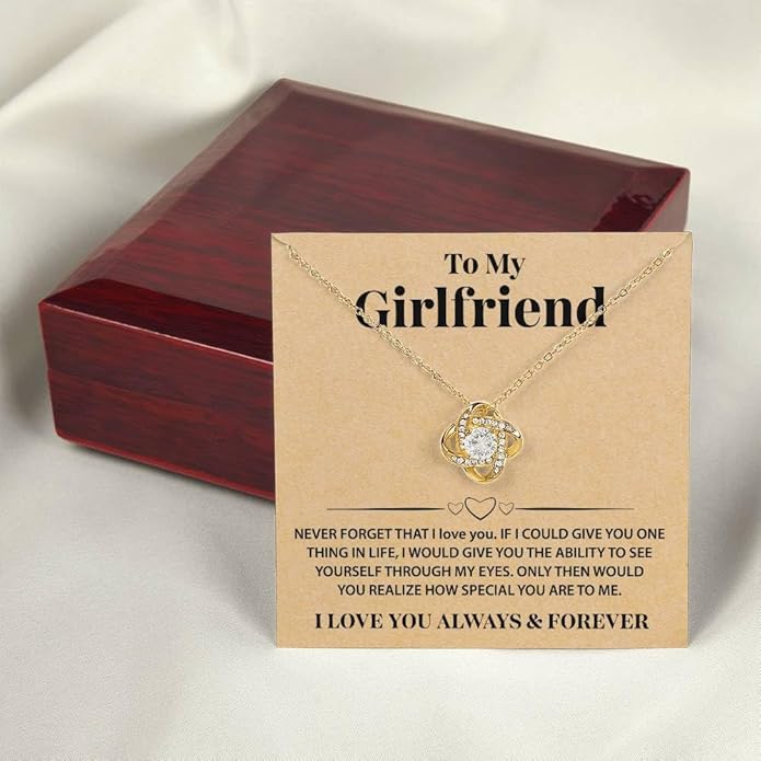 To My Beautiful Soulmate Necklace Romantic Gift for Girlfriend Wife With Message Card & Gift Box, Perfect for Anniversary Birthday Christmas or Valentine’s Day