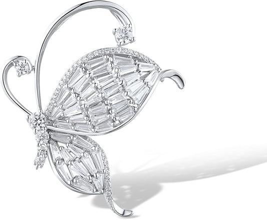 Santuzza 925 Sterling Silver Gemstone Pin Brooch for Women