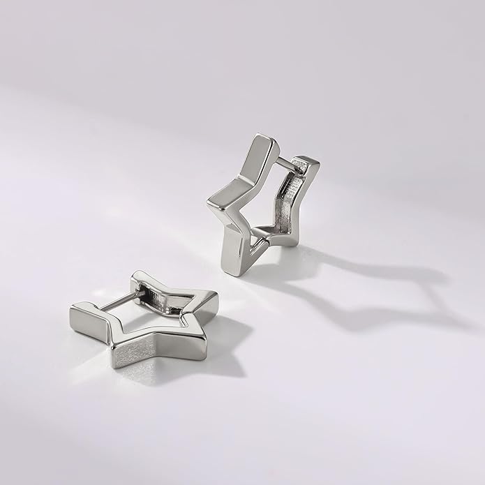 Gacimy Gold Huggie Hoop Earrings for Women 14k Gold Plated, Small Hoop Earrings for Women, 1/2 Inch Yellow Color Earrings for Women