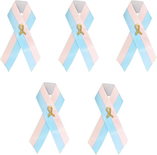 1/2/5/10/25/50/100pcs Satin Awareness Ribbon Pins (Pick your color), for Cancer & Disease Awareness, Bulk Quantities for Fundraising, Events, Gift Giving