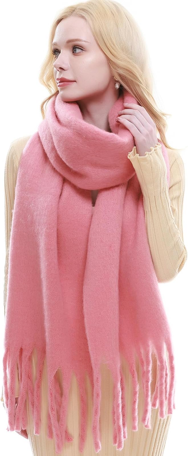 RIIQIICHY Chunky Scarf for Women Winter Warm Thick Scarves Oversized Blanket Scarf