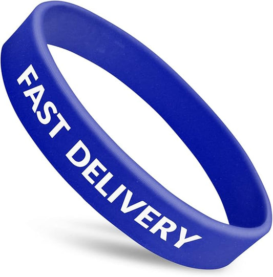 Super Rush Wristbands | Fast Delivery | Fully Customizable | Great For Events, Fundraisers & Promotions | 1/2" Wide | Available In Bulk