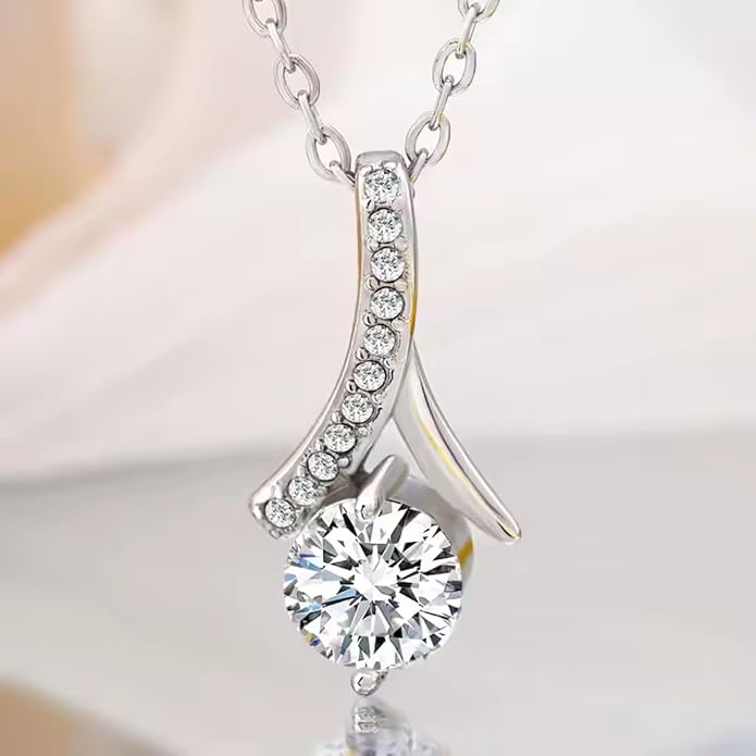 To My Soulmate Necklace For Women, Soul Mate Jewelry for Women, Future Wife Gifts, To My Wife Necklace from Husband, Gifts for Girlfriend, Pendant With Message Card