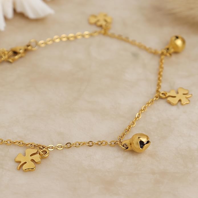 Dainty Gold Shell Pearl Charm Ankle Bracelet for Women Trendy non-Tarnish Adjustable Anklet Summer Beach Fashion Jewelry Gift