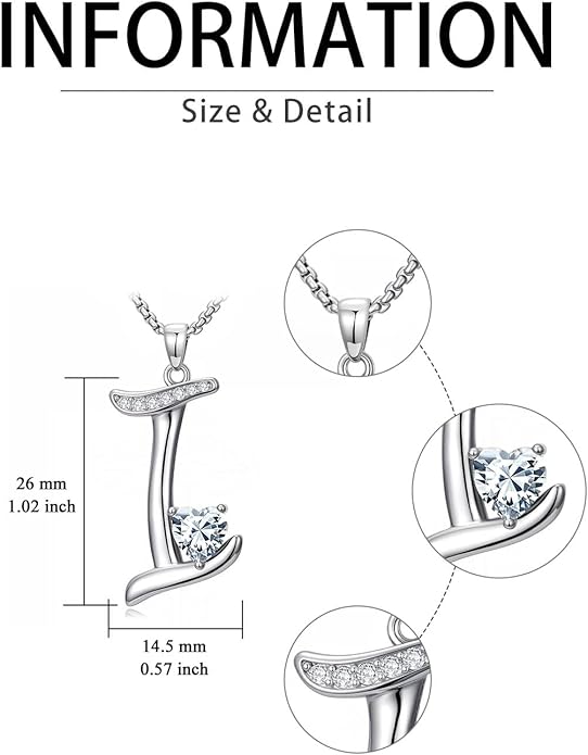 Christmas Gifts for Women Alphabet A to Z Initial Birthstone Pendant Necklaces for Women - 18k White Gold Plated Personalized Name Jewelry Valentine Mothers Day Birthday Gifts for Women Her Girlfriend