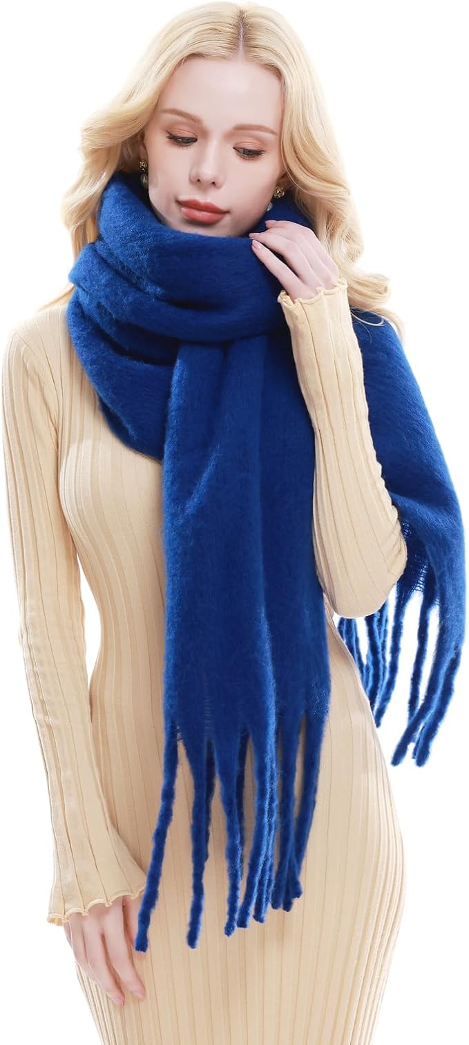 RIIQIICHY Chunky Scarf for Women Winter Warm Thick Scarves Oversized Blanket Scarf