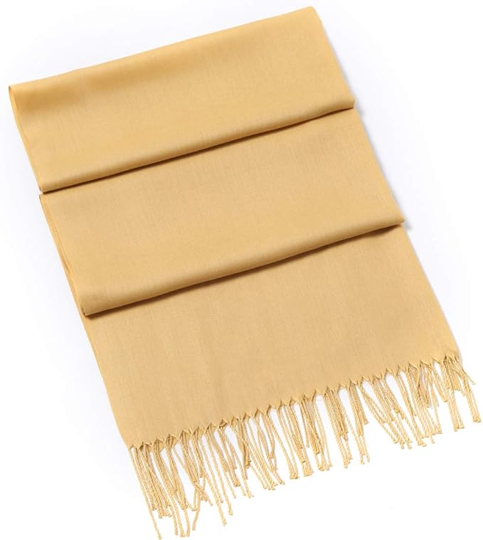 Cindy & Wendy Pashmina Shawls and Wraps Large Scarfs for Women Wedding Party Bridal Long Fashion Solid Shawl Wrap Fringes