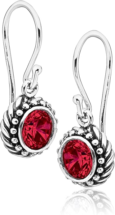 JEAN RACHEL JEWELRY 925 Sterling Silver Dangle Earrings for Women - Rope with Cubic Zirconia Vintage Design - Hypoallergenic, Lead & Nickel Free - Artisan Handcrafted Statement Earrings