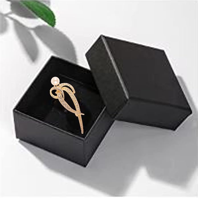 Touchstone Indian Bollywood Handcrafted Designer Jewelry Brooch Lapel Pin in Gold Or Silver Tone for Women.