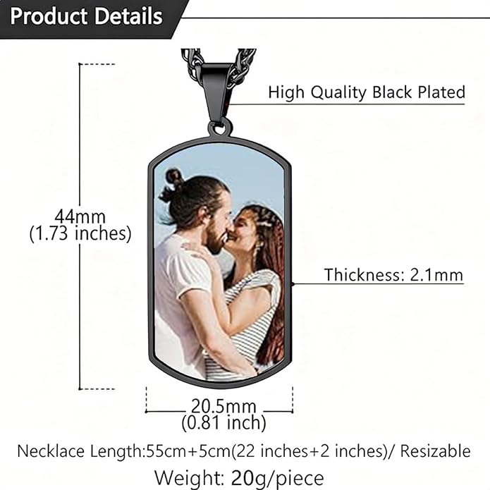 CLYLIFE Picture Necklace Personalized Photo,Custom Disc/Heart Pendant for Men Women Dad Mom Customized Necklace with Chain Photos Memorial Gifts for Mother's Day, Birthday, Anniversary