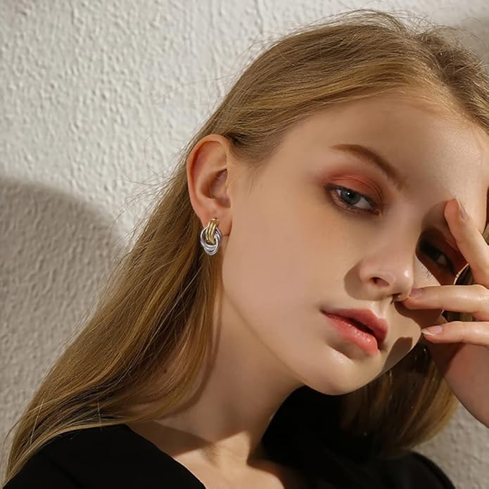 LILIE&WHITE Gold Chain Dangle Earrings - Women's Hypoallergenic Fashion Gift Earrings