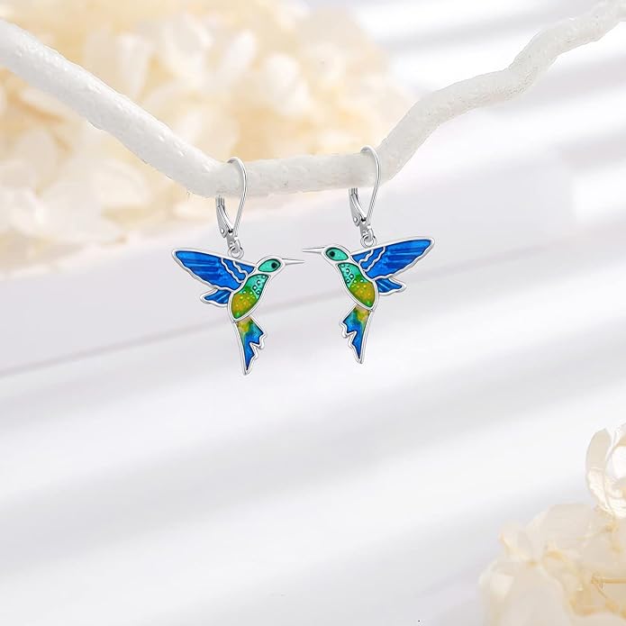 Black Cat/Turtle/Moonstone//Turquoise/Flower/Tree of Life Earrings Sterling Silver Cute Animal Leverback Dangle Earrings Jewelry Gifts