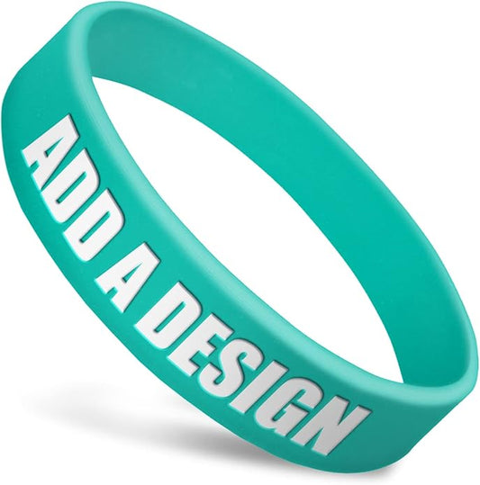 Wide Wristbands | Fully Customizable | Great For Events, Fundraisers & Promotions | 3/4" Wide | 100% Silicone | Available In Bulk