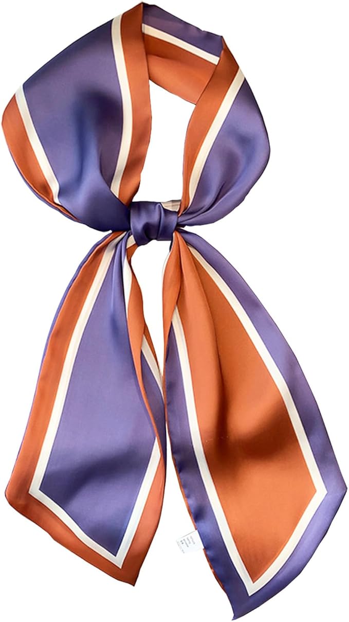 kcctoo 59" Mulberry Silk Like Head Scarf Women's Fashion Square Neck Satin Scarfs for Bag Hair Scarves Gift 59 * 5.9”
