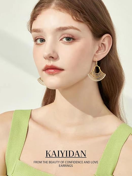 Silver/Gold Boho Dangle Statement Earrings for Women Trendy,Handmade Vintage Dainty Cute Long Drop Summer Earrings,fashion Accessories Jewelry Gifts