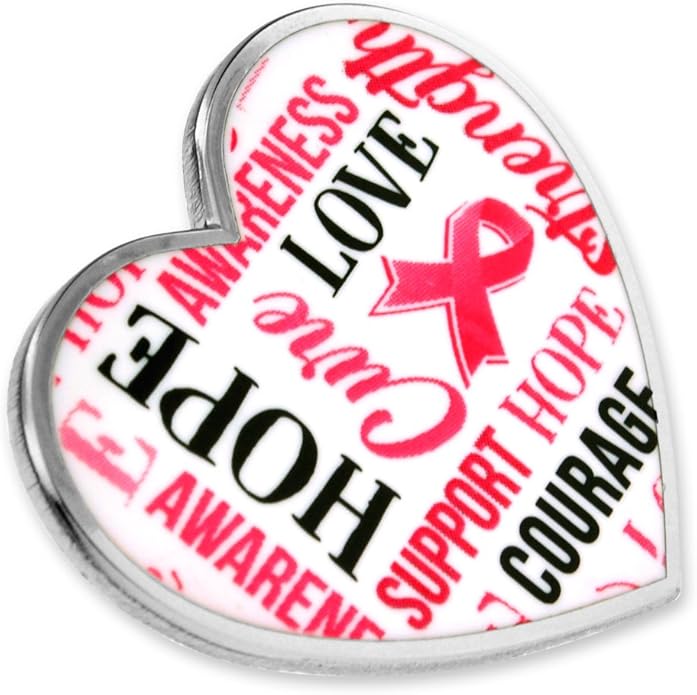 PinMarts Breast Cancer Ribbons and Breast Cancer Awareness Enamel Pins - Perfect Breast Cancer Gifts for Women, Events, Fundraisers, and Breast Cancer Awareness Decoration