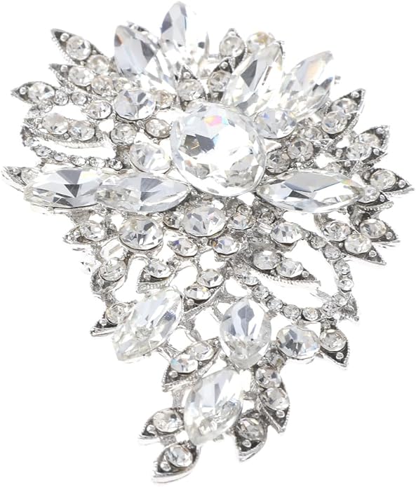 Crystal Flower Brooch