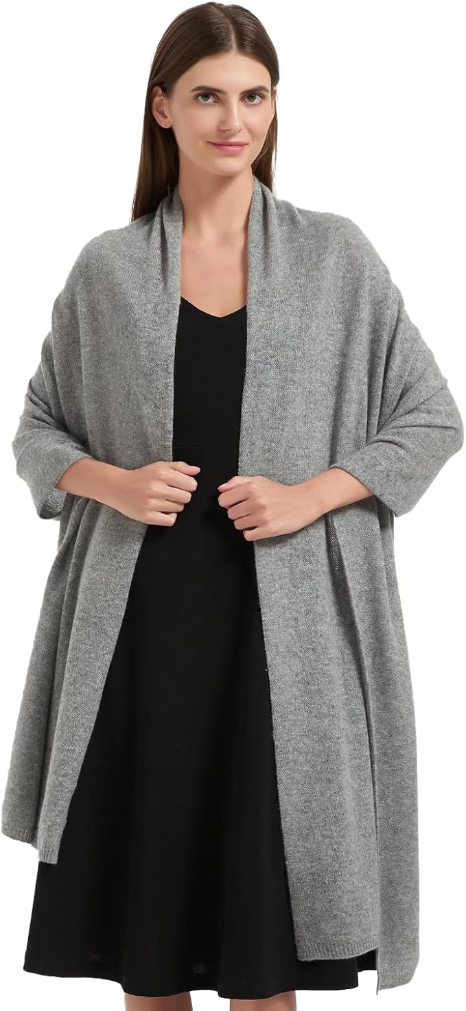 Erdenech Luxury Cashmere Wool Blend Wrap for Women, All-Season Travel Wrap Shawl, Extra Large Blanket Shawl Scarf Pashmina