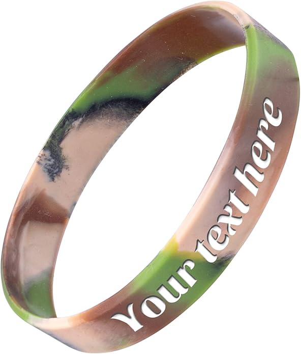 Custom Rubber Bracelet 1/10/30/50/100 ct Personalized Silicone Wristbands Customizable Debossed for Motivation, Events, Gifts, Promotions, Party, Awareness