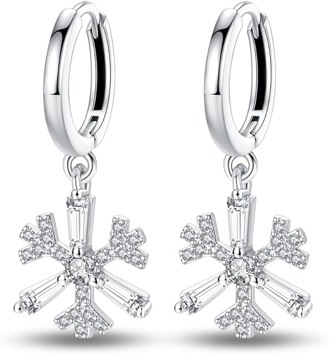 925 Sterling Silver Women Earrings, Sparkling Star and Moon Earrings, Various Hypoallergenic Earrings, Best Gift for Women