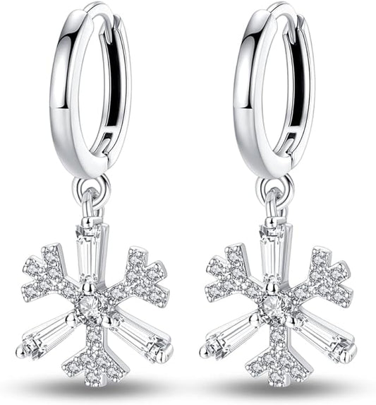 925 Sterling Silver Women Earrings, Sparkling Star and Moon Earrings, Various Hypoallergenic Earrings, Best Gift for Women