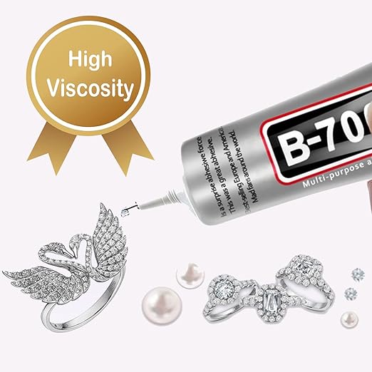 B7000 Jewelry Glue for Jewelry Making, FITTDYHE 3PCS 50ML/1.69 fl oz Clear B-7000 Glue Rhinestone, Multipurpose Super Adhesive for Phone Repair Nail Art Wood Glass Charms