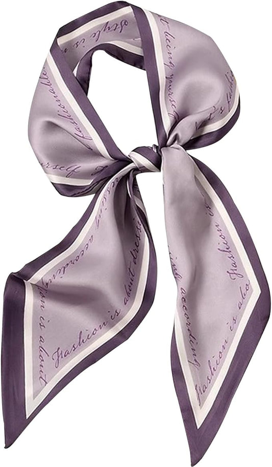 kcctoo 59" Mulberry Silk Like Head Scarf Women's Fashion Square Neck Satin Scarfs for Bag Hair Scarves Gift 59 * 5.9”