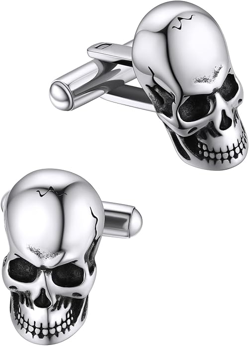 FaithHeart Mens Cufflinks, Norse Viking Tuxedo Shirt Cuff Links, Stainless Steel Cuff Links and Shirt Studs, Gift Box