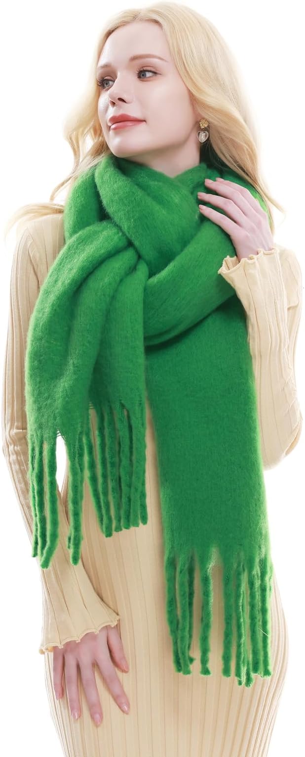 RIIQIICHY Chunky Scarf for Women Winter Warm Thick Scarves Oversized Blanket Scarf