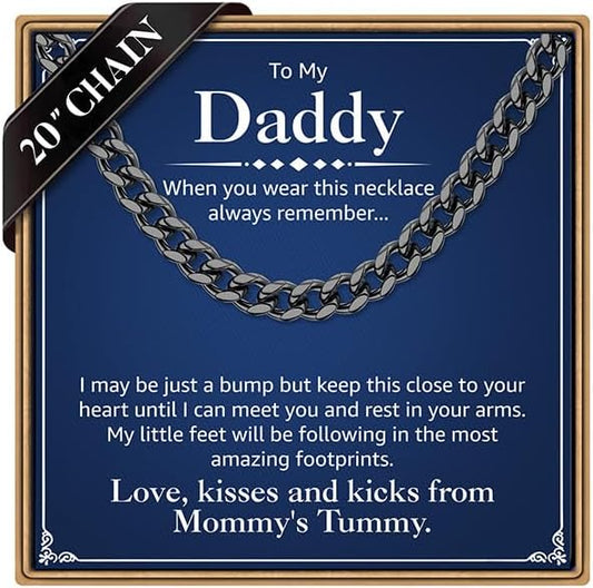 PAERAPAK Cuban Link Chain Gifts for Men Him - Necklace Gifts for Husband Son Grandson, Anniversary Fathers Day Birthday Gift for Men Husband, 7mm Width Stainless Steel Cuban Chain Necklace Jewelry