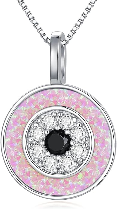 PEIMKO Evil Eye Necklace for Women 925 Sterling Silver Greek Protection Evil Eye Necklaces Jewelry Amulet Gift for Women